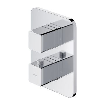 Baterie cada - dus incastrata Omnires Parma termostatata  cu corp ingropat