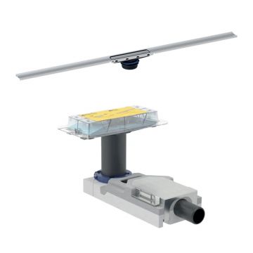 Set rigola pentru dus Geberit 65-90 mm plus capac CleanLine30 30-90 cm metal lucios