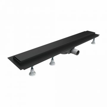 Set rigola pentru dus plus capac Omnires Lowfix 80 cm negru