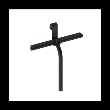 Stergator de sticla cu carlig Sanycces Loop, negru mat