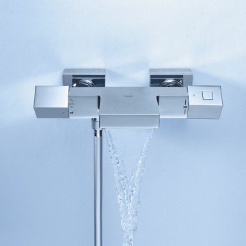 Baterie cada Grohe Grohtherm Cube, termostat,crom, montare perete-34497000 Baterie cada Grohe Grohtherm Cube, termostat,crom, montare perete-34497000