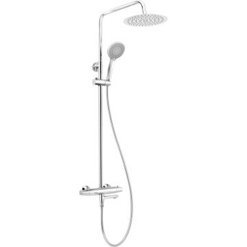 Coloana de dus crom cu baterie termostat, Jasmin, Deante