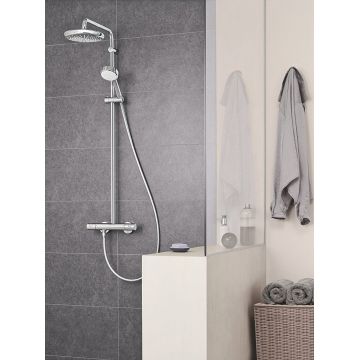 Coloana dus, termostat Grohe Tempesta 210,brat ajustabil, para dus inclusa, anti-calcar, crom-27922001 Coloana dus, termostat Grohe Tempesta 210,brat ajustabil, para dus inclusa, anti-calcar, crom-27922001