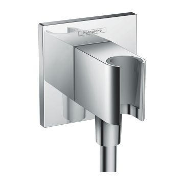 Cot conector cu suport para dus Hansgrohe Fixfit crom lucios