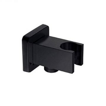 Cot conector Valvex Kvadro Plus Black cu suport dus si montaj pe perete