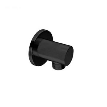 Cot conector Valvex Round Black cu montaj pe perete