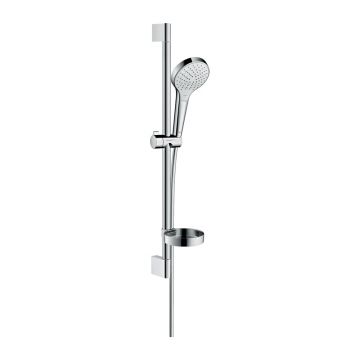 Set de dus Hansgrohe Croma Select S Vario cu bara 65 cm crom