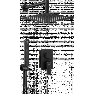 Set de dus incastrat neagru mat cu palarie patrata Deante, Hiacynt