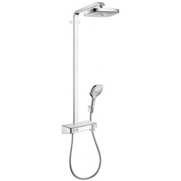 Showerpipe Hansgrohe Raindance Select E 300 cu 2 jeturi si butoane tip Touch