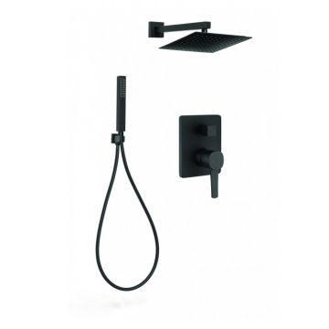 Sistem de dus incastrat Invena Glamour negru mat Sistem de dus incastrat Invena Glamour negru mat