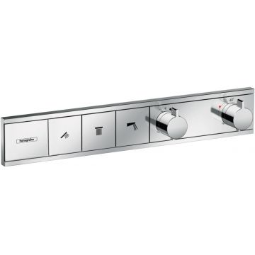 Baterie cada - dus termostatata Hansgrohe RainSelect cu 3 functii montaj incastrat necesita corp ingropat crom