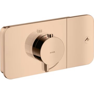 Baterie dus termostatata Hansgrohe Axor ONE cu 1 functie montaj incastrat necesita corp ingropat red gold lustruit