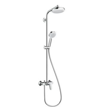 Coloana de dus Hansgrohe Crometta 160 1 jet cu baterie dus alb- crom