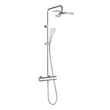 Coloana de dus Kludi Fizz Dual Shower System cu baterie de dus termostatata