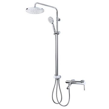Coloana de dus Teka Universe Pro fara baterie palarie 250mm para cu 3 functii crom Coloana de dus Teka Universe Pro fara baterie palarie 250mm para cu 3 functii crom