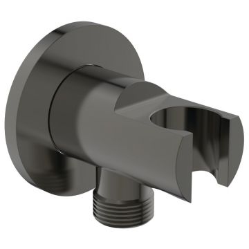 Conector FixFit Ideal Standard Ideal Rain Round cu agatatoare de dus gri magnetic