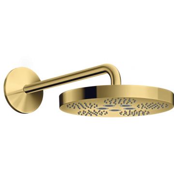 Palarie de dus Hansgrohe Axor ONE 280 1 jet si brat de perete 390mm gold optic lustruit