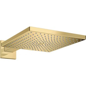 Palarie de dus Hansgrohe Raindance E 300 Air si brat de perete 390mm gold optic lustruit