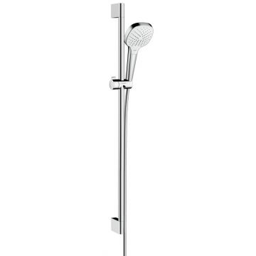 Set de dus Hansgrohe Croma Select E Vario cu bara de 0.90m alb/crom