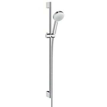 Set de dus Hansgrohe Crometta 100 Vario cu bara 0.90 m alb/crom