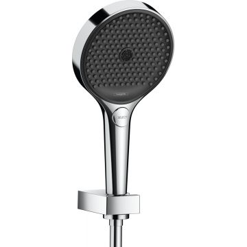 Set de dus Hansgrohe Rainfinity 130 3 tipuri de jet cu agatatoare si furtun 1.6m crom