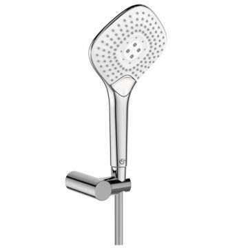 Set de dus Ideal Standard IdealRain EvoJET Diamond cu para 134mm cu 3 jeturi furtun 1750mm si agatatoare