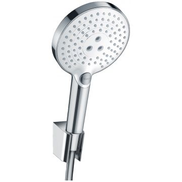 Set dus Hansgrohe Raindance Select S 120 Porter alb/crom include furtun 1 60m