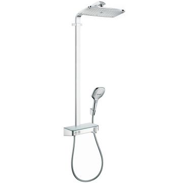 Showerpipe Hansgrohe Raindance Select E 360 crom 1 jet ST cu baterie dus termostatata