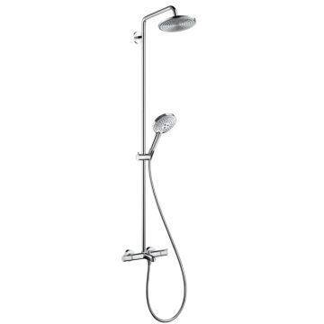 Showerpipe Hansgrohe Raindance Select S 240 cu baterie cada Ecostat Comfort si set dus cu 3 tipuri de jet