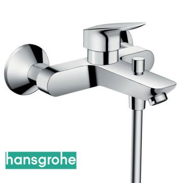 Baterie cada Hansgrohe Logis, fara furtun si para de dus, montare pe perete, crom -71400000