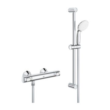 Baterie dus termostatata Grohe Grohtherm 500 crom lucios cu set de dus Baterie dus termostatata Grohe Grohtherm 500 crom lucios cu set de dus