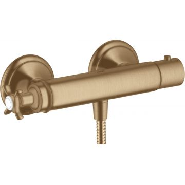 Baterie dus termostatata Hansgrohe Axor Montreux bronz periat