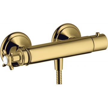 Baterie dus termostatata Hansgrohe Axor Montreux gold optic lustruit