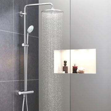 Coloana cabina dus Grohe Euphoria 260,montare pe perete,crom, 3 tipuri de jet-27296002