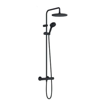 Coloana de dus cu baterie termostatata negru mat Hansgrohe Vernis Blend 240 S cu 2 functii