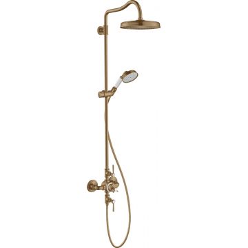 Coloana de dus Hansgrohe Axor Montreux 240 1jet cu baterie termostatata bronz periat