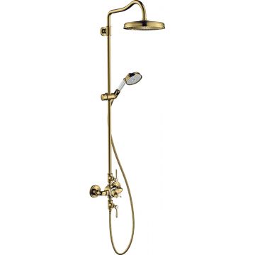 Coloana de dus Hansgrohe Axor Montreux 240 1jet cu baterie termostatata gold optic lustruit