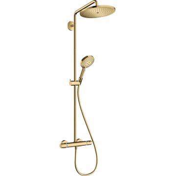 Coloana de dus Hansgrohe Croma Select S 280 1jet cu baterie termostatata gold optic lustruit