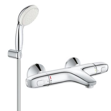 Pachet: Baterie Grohe cada/dus termostat Grohtherm 1000-34155003 + Set dus Grohe New Tempesta 100-27799001