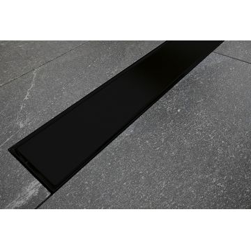 Pachet rigola de dus Besco Virgo Duo Nero cu capac 80cm