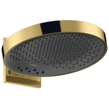 Palarie de dus Hansgrohe Rainfinity 360 3 tipuri de jet cu placa de conectare la perete gold optic lustruit