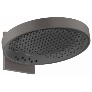 Palarie de dus Hansgrohe Rainfinity 360 3 tipuri de jet cu placa de conectare la perete negru periat