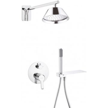 Set de dus incastrat culoare crom Deante Arnika