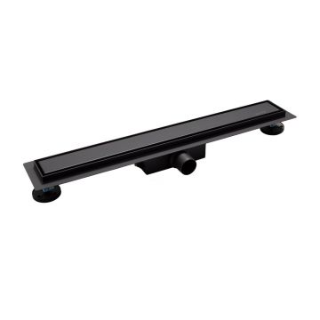 Set rigola pentru dus plus capac 50 cm Balneo Duplex Next negru periat Set rigola pentru dus plus capac 50 cm Balneo Duplex Next negru periat