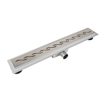 Set rigola pentru dus plus capac 60 cm Balneo Decor Next Wave inox periat