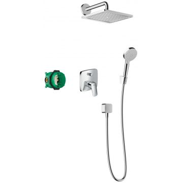 Sistem de dus incastrat Hansgrohe Crometta E 240 cu 2 consumatori crom