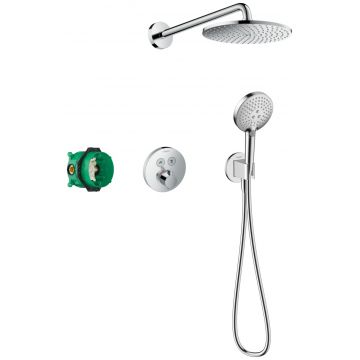 Sistem de dus incastrat termostatat Hansgrohe Raindance S 240 ShowerSelect S cu 2 consumatori crom