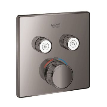 Baterie de dus termostatata Grohe Grohterm Smartcontrol antracit lucios