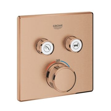 Baterie de dus termostatata Grohe Grohterm Smartcontrol cupru mat