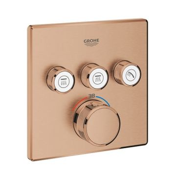 Baterie de dus termostatata Grohe Grohterm Smartcontrol cupru mat